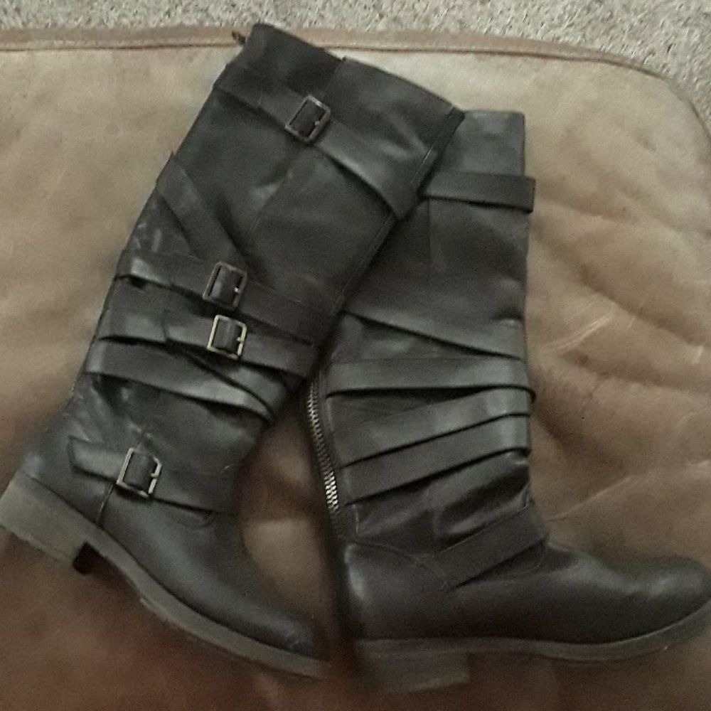 Madden Girl Brown Faux Leather Riding Boot 7M